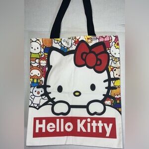 White & Red Multicolor Hello Kitty Bag, Kawaii Sanrio accessories, Tote Bag